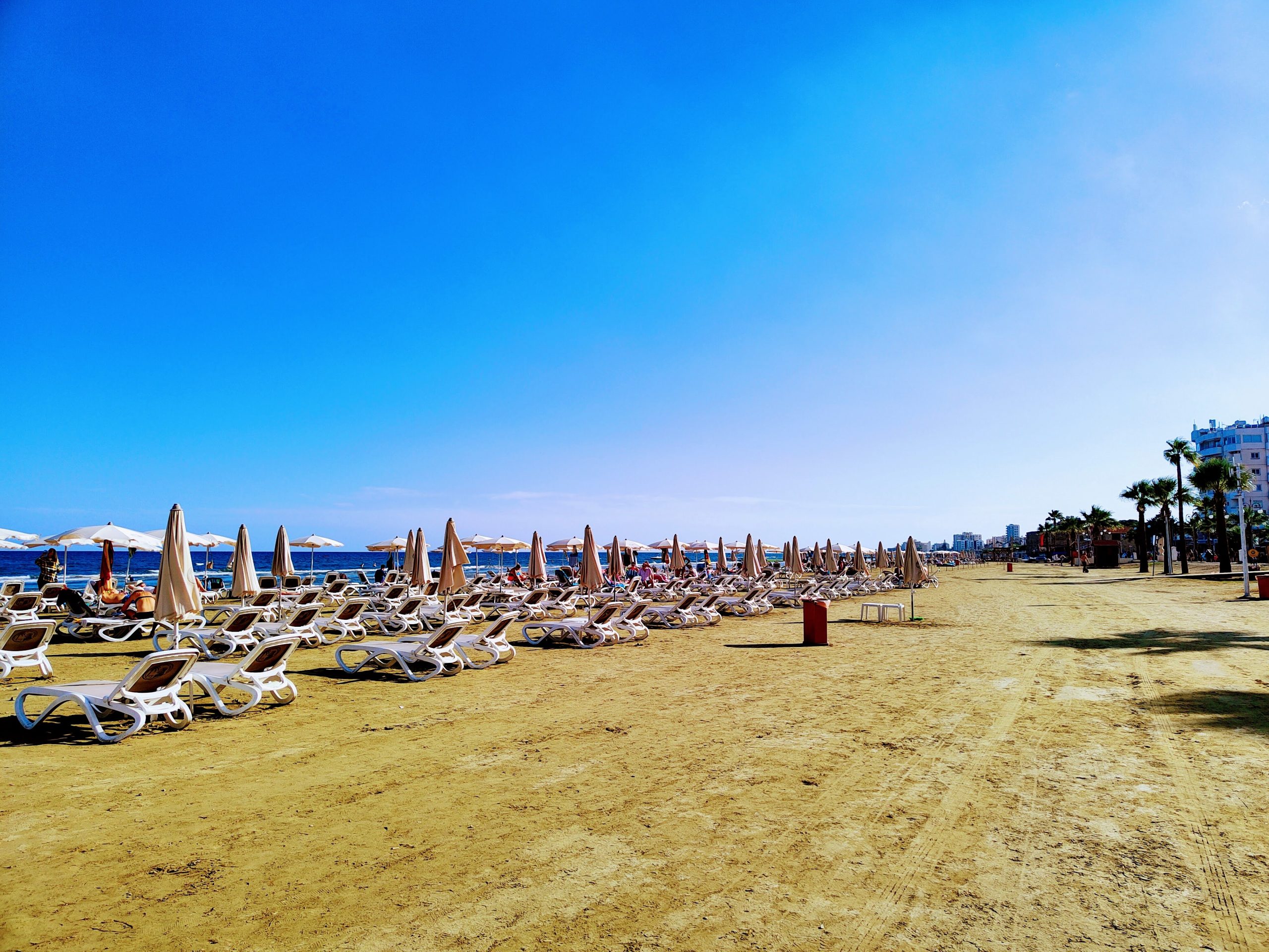 The central beach of Larnaca - Finikoudes